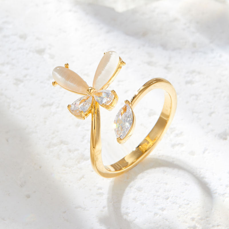 Zuleyma Butterfly Cat Eye Ring [E1OF21FX]