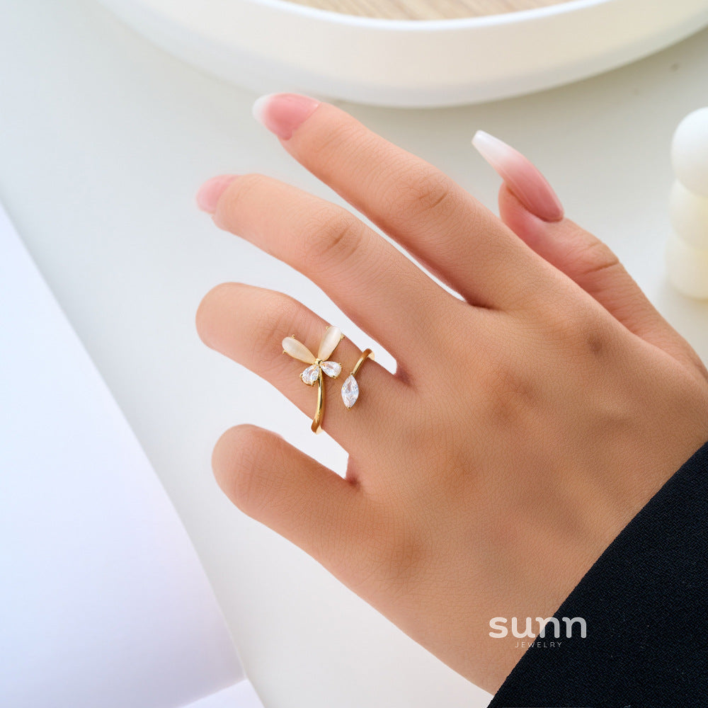 Zuleyma Butterfly Cat Eye Ring [7NNF144L]