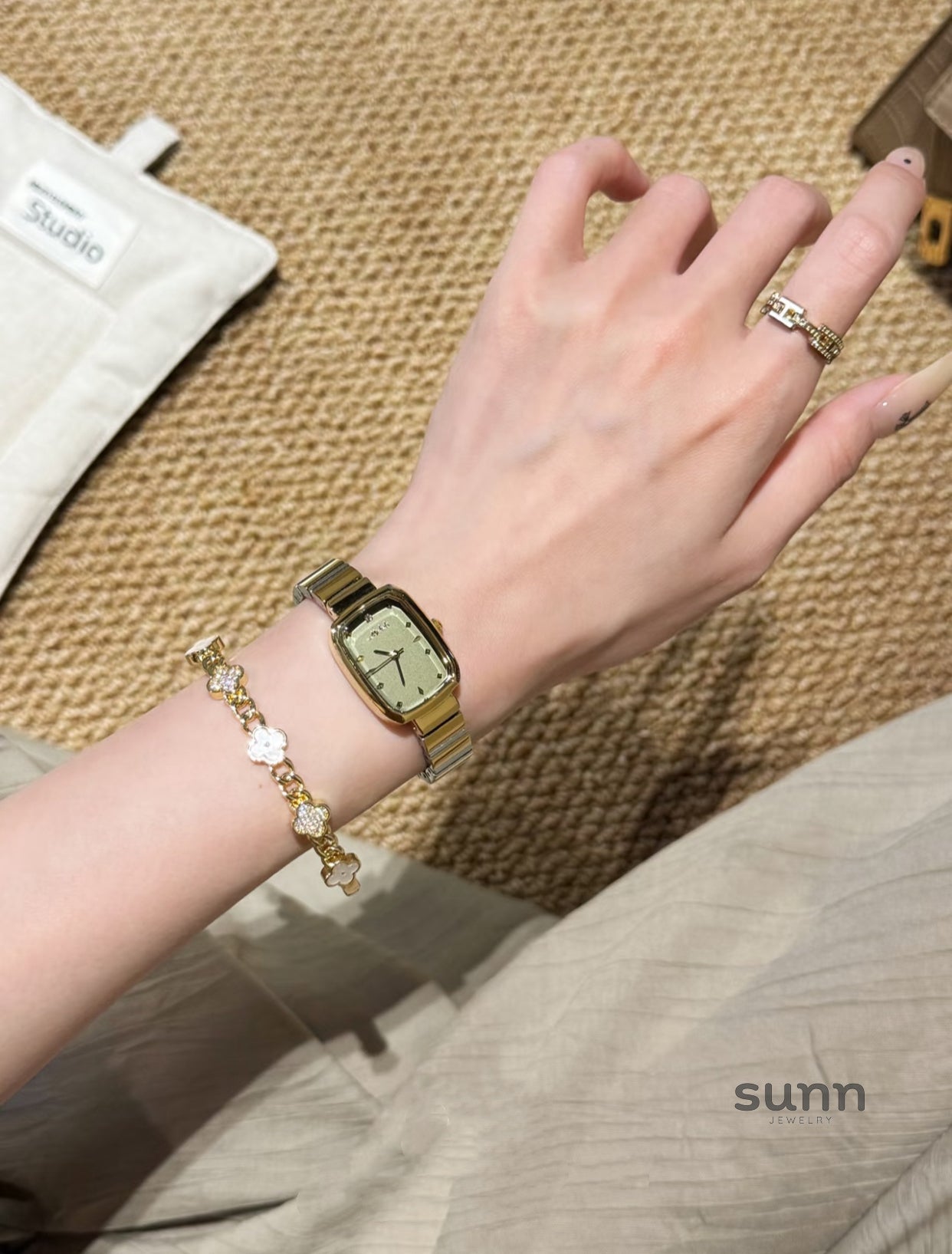Zuriel Dainty Embellished Watch [CMAR08DB]
