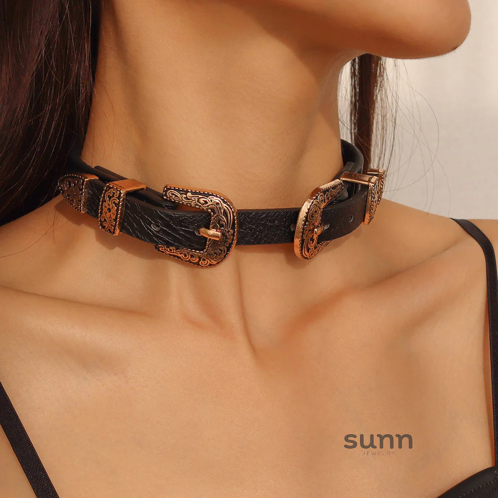 Zuriel Punk Leather Choker