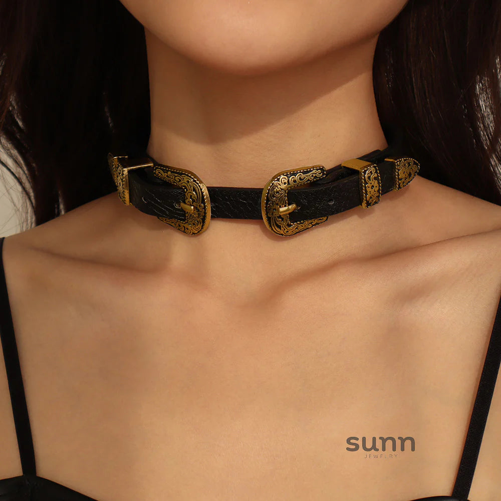 Zuriel Punk Leather Choker