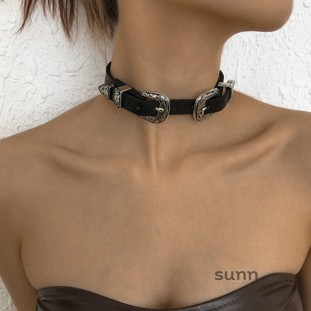 Zuriel Punk Leather Choker