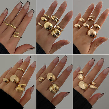 Zyaire Metal Glossy Ring Set [FLSVZ45S]