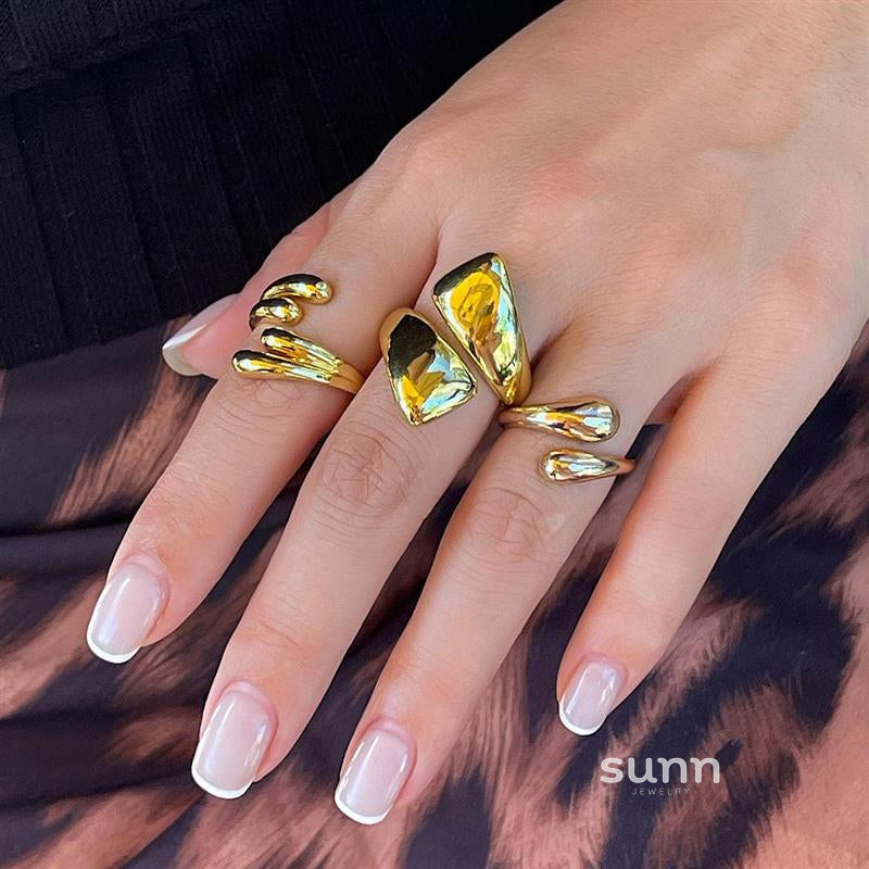 Zyaire Metal Glossy Ring Set [OPHQLZSQ]