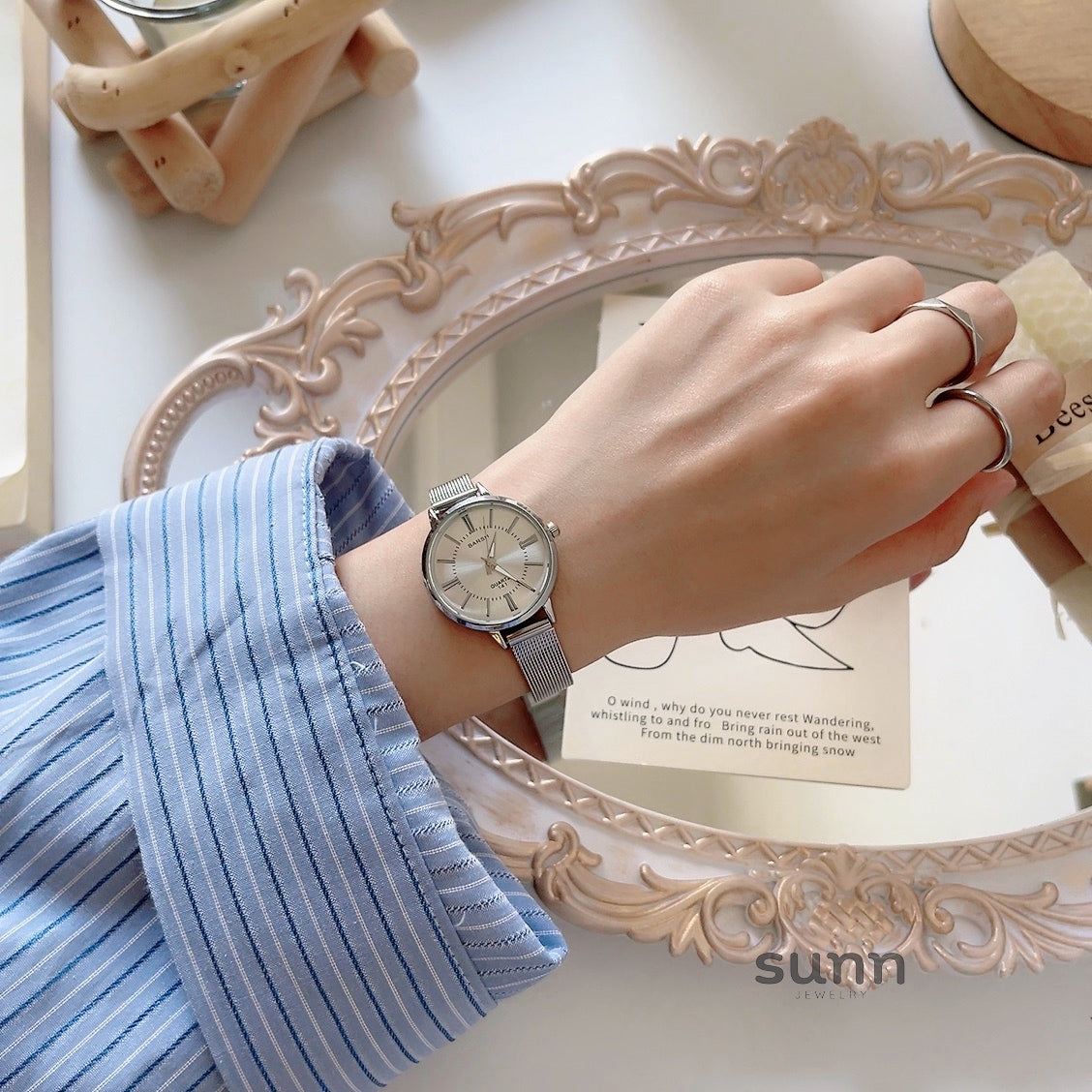 Zyanna Steel Quartz Watch [OPIP6QNG]
