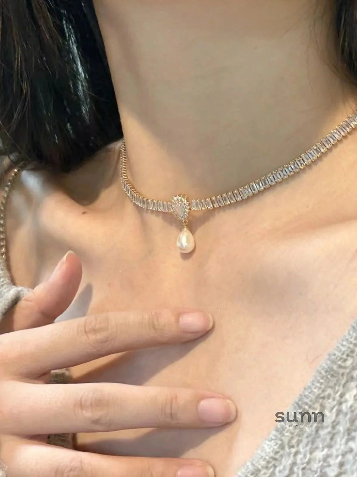 Zyon Baroque Waterdrop Choker
